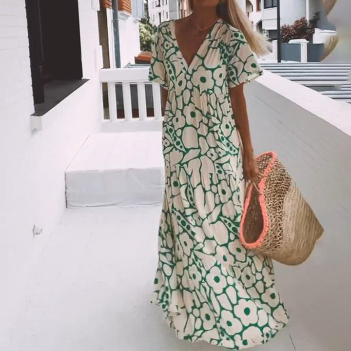 Juni | Sukienka w stylu Ibiza z boho kwiatowym wzorem
