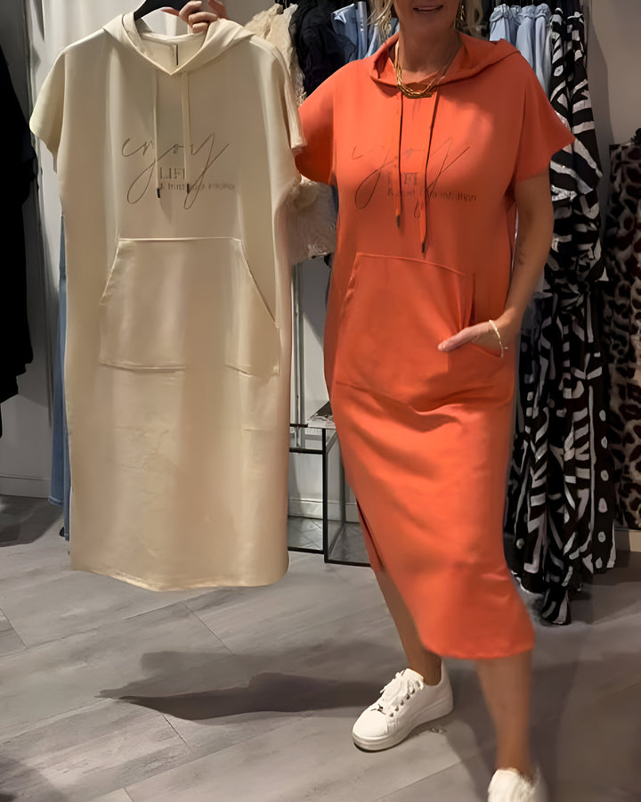 Saskia | Casualowa sukienka z kapturem