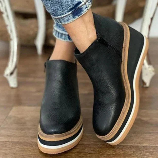 Jeanne | Skórzane buty ortopedyczne za kostkę