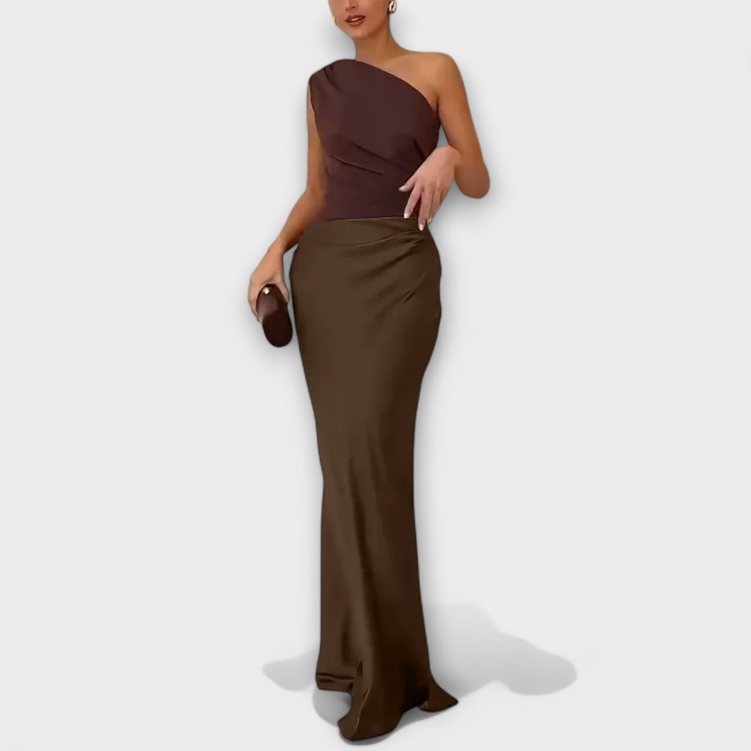 Nova | Elegancka sukienka maxi na jedno ramię
