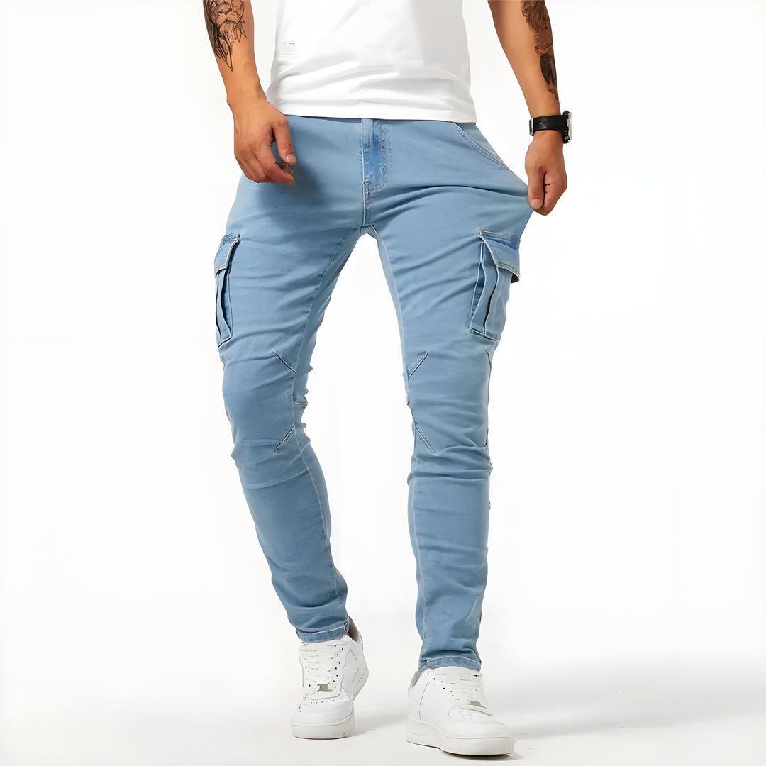 Samuel™ Rozciągliwe spodnie jeansowe cargo