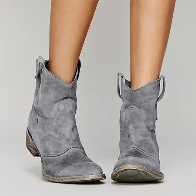 Destiny™ Stylowe Vintage Kowbojskie Botki do Kostki