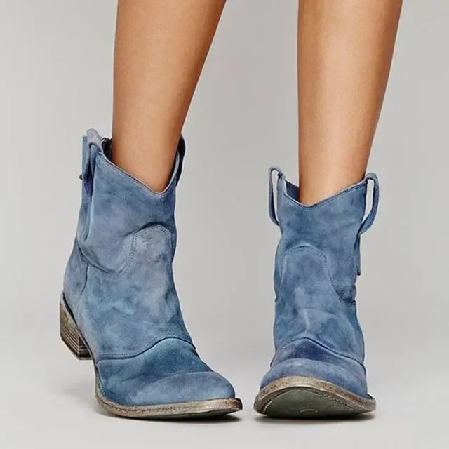 Destiny™ Stylowe Vintage Kowbojskie Botki do Kostki
