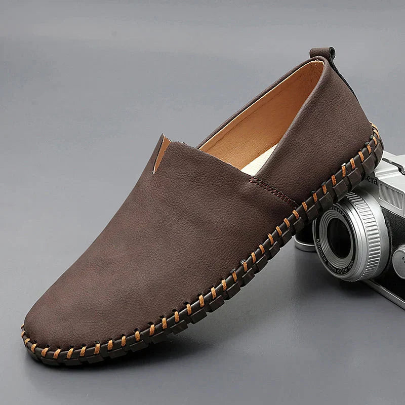 Santorini | Skórzane loafersy
