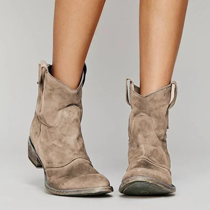 Destiny™ Stylowe Vintage Kowbojskie Botki do Kostki