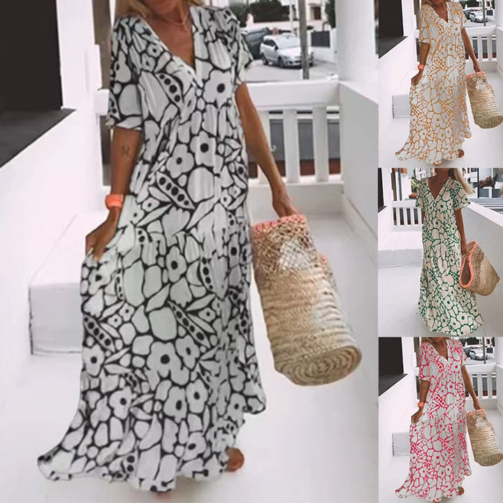 Juni | Sukienka w stylu Ibiza z boho kwiatowym wzorem
