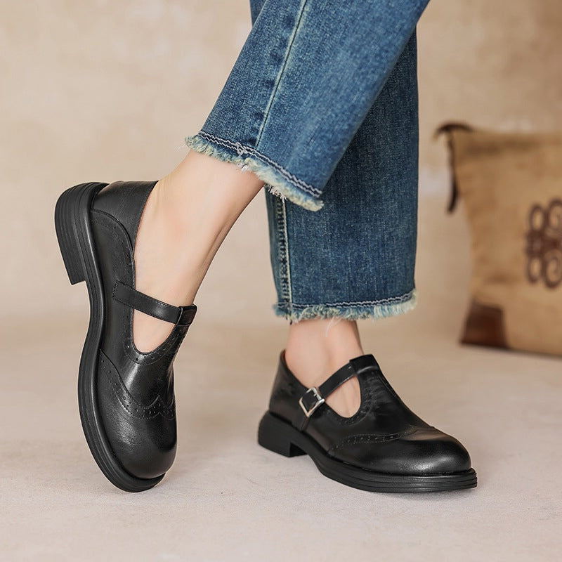 Velda | eleganckie skórzane buty mary jane
