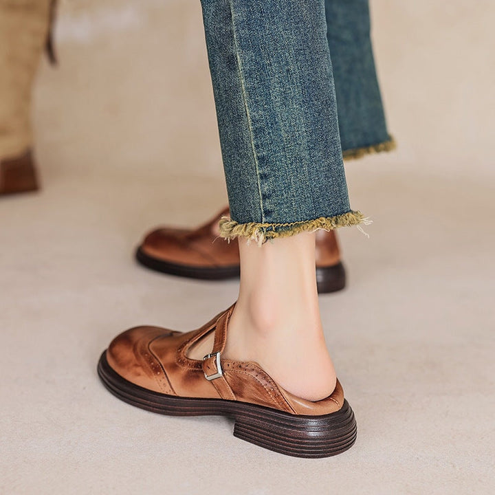 Velda | eleganckie skórzane buty mary jane