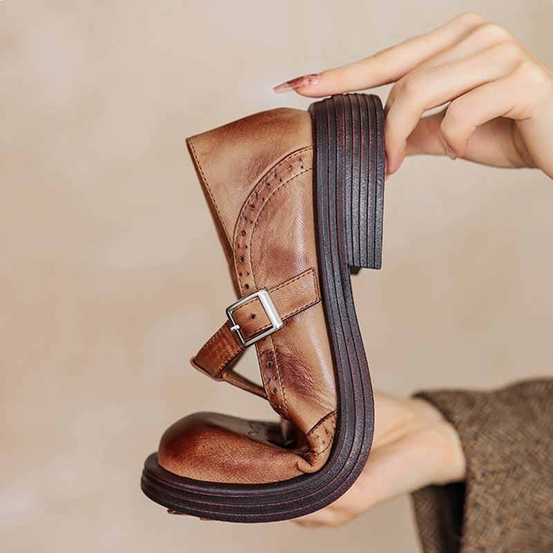 Velda | eleganckie skórzane buty mary jane
