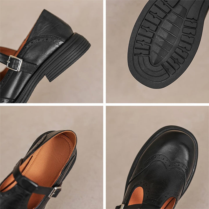 Velda | eleganckie skórzane buty mary jane