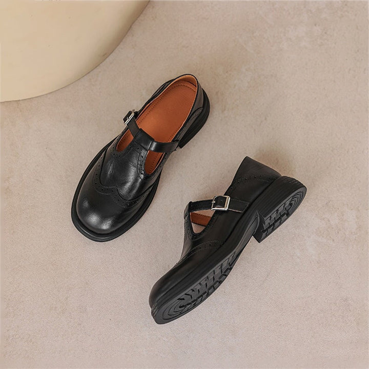 Velda | eleganckie skórzane buty mary jane