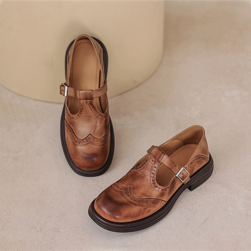 Velda | eleganckie skórzane buty mary jane