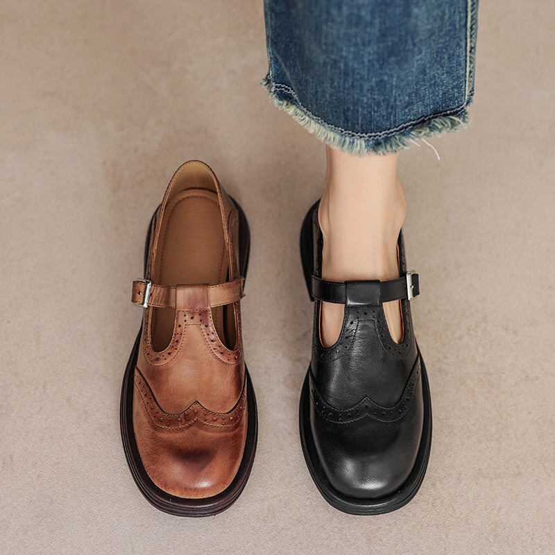 Velda | eleganckie skórzane buty mary jane